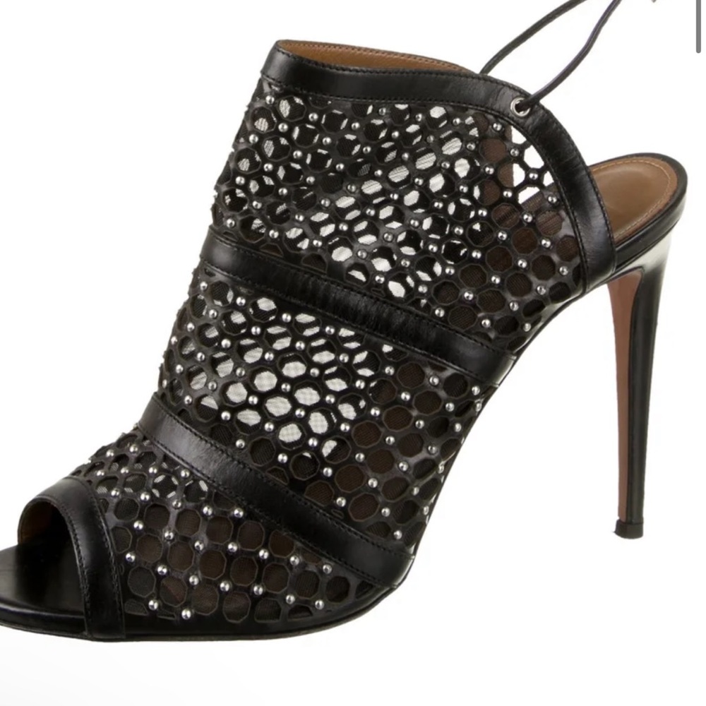 AQUAZZURA  Leather Studded heels
